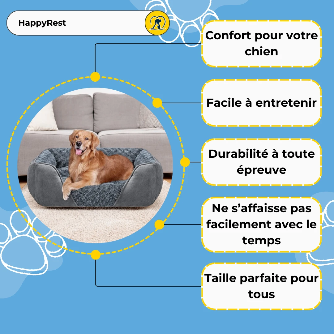 Lit pour chien happyrest monpetitwoof