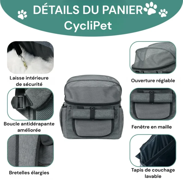 Panier vélo chien CycliPet monpetitwoof