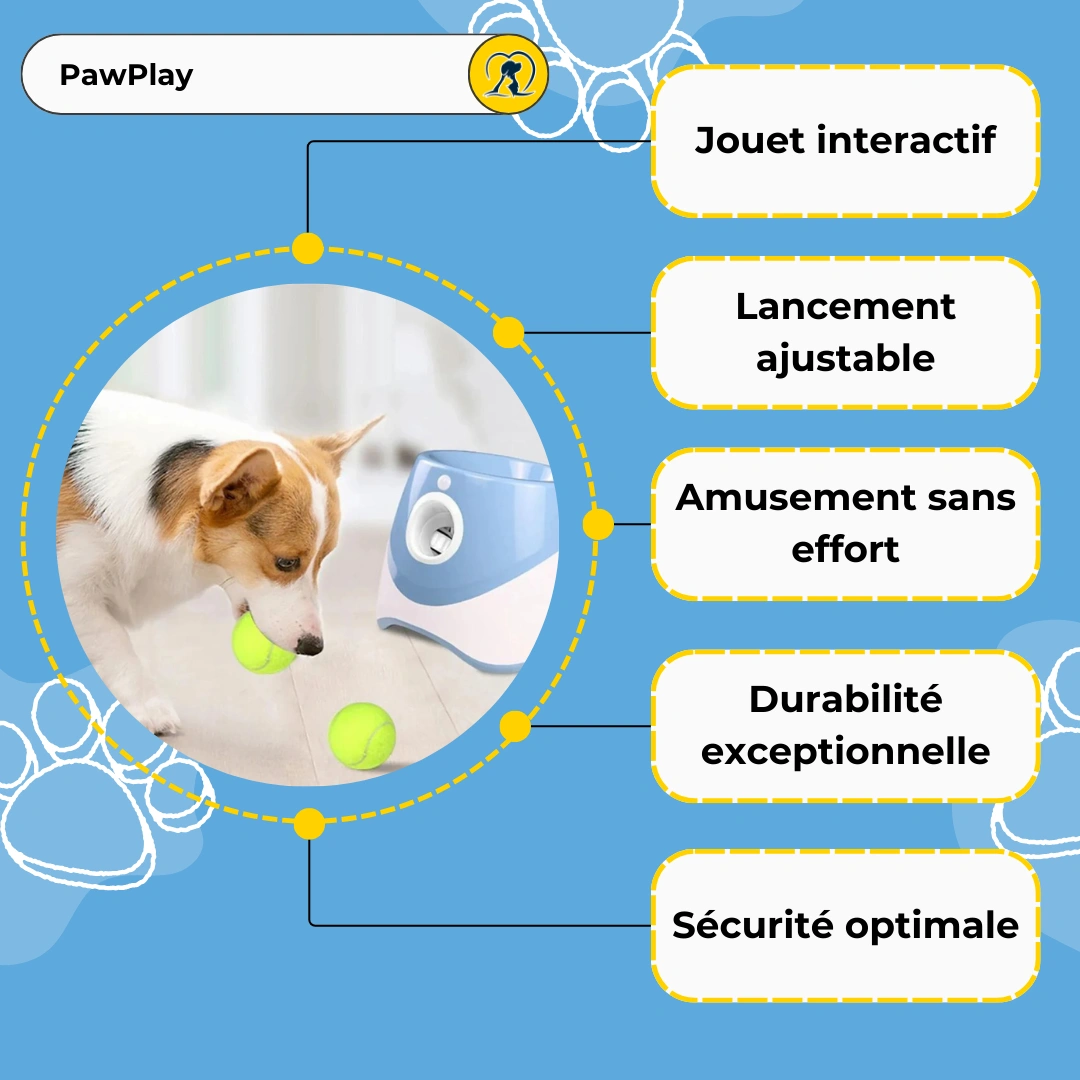 lanceur de balle pour chien PawPlay monpetitwoof